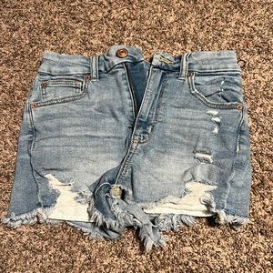 womens american eagle jean shorts, size 2